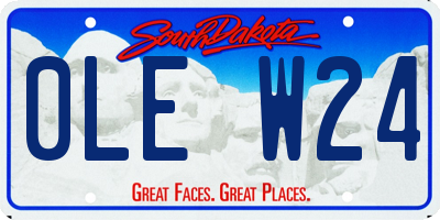 SD license plate 0LEW24