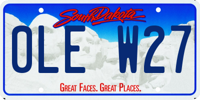 SD license plate 0LEW27