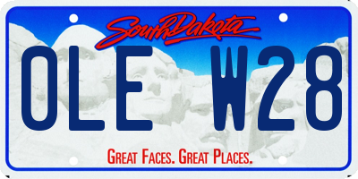 SD license plate 0LEW28