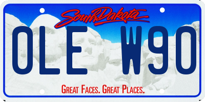 SD license plate 0LEW90