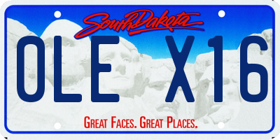 SD license plate 0LEX16