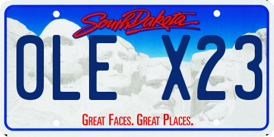 SD license plate 0LEX23