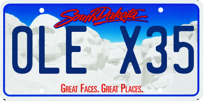 SD license plate 0LEX35