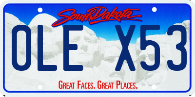 SD license plate 0LEX53