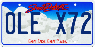SD license plate 0LEX72