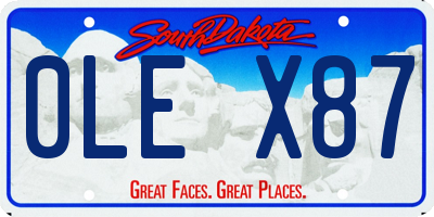 SD license plate 0LEX87