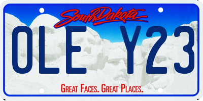 SD license plate 0LEY23