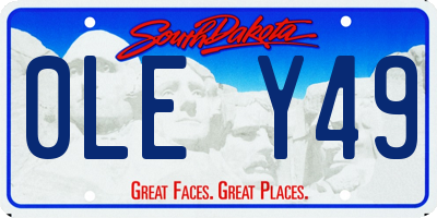 SD license plate 0LEY49