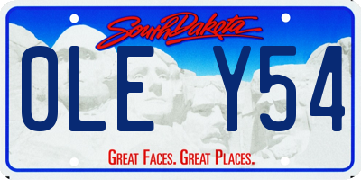 SD license plate 0LEY54