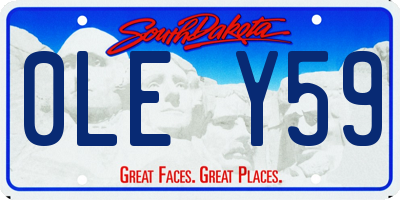 SD license plate 0LEY59