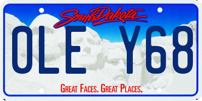 SD license plate 0LEY68