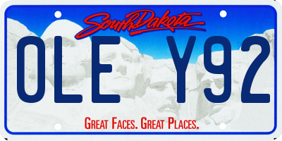 SD license plate 0LEY92
