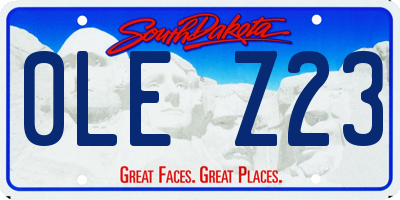 SD license plate 0LEZ23