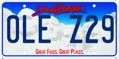 SD license plate 0LEZ29