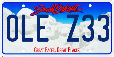 SD license plate 0LEZ33