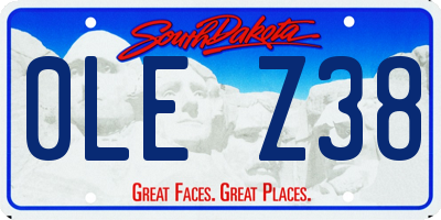 SD license plate 0LEZ38