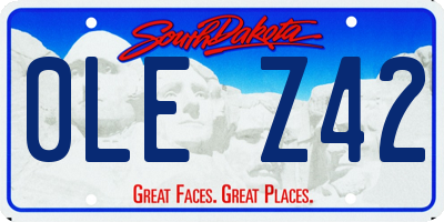 SD license plate 0LEZ42