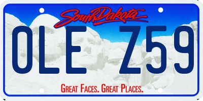 SD license plate 0LEZ59
