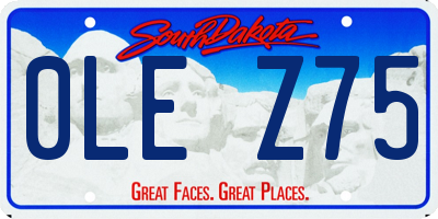 SD license plate 0LEZ75