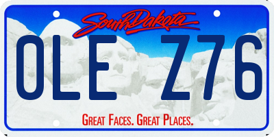 SD license plate 0LEZ76