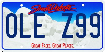 SD license plate 0LEZ99
