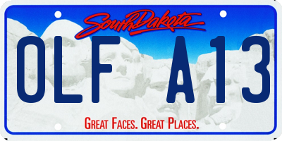 SD license plate 0LFA13