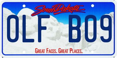SD license plate 0LFB09