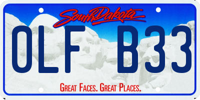 SD license plate 0LFB33