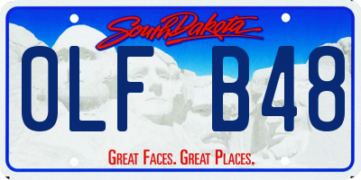 SD license plate 0LFB48