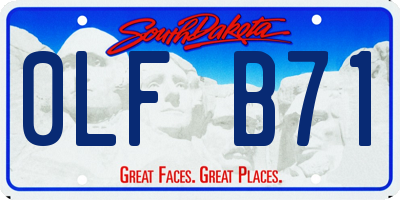 SD license plate 0LFB71