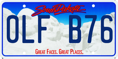 SD license plate 0LFB76