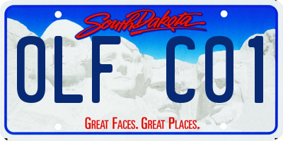 SD license plate 0LFC01