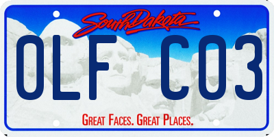 SD license plate 0LFC03