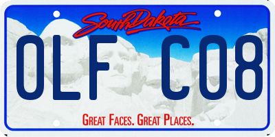 SD license plate 0LFC08