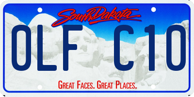 SD license plate 0LFC10