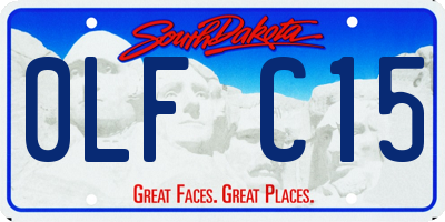 SD license plate 0LFC15