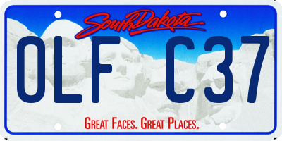 SD license plate 0LFC37