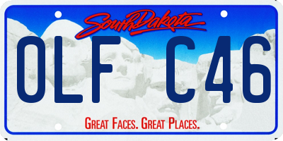 SD license plate 0LFC46