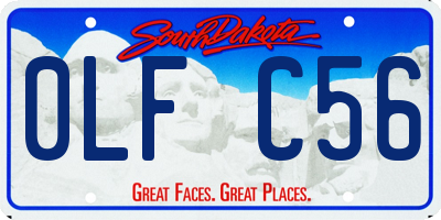 SD license plate 0LFC56