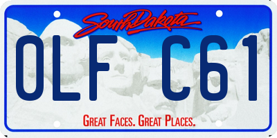 SD license plate 0LFC61