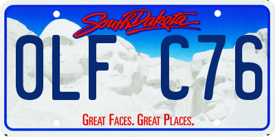 SD license plate 0LFC76