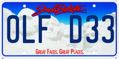 SD license plate 0LFD33