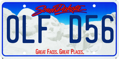SD license plate 0LFD56