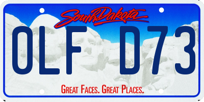 SD license plate 0LFD73