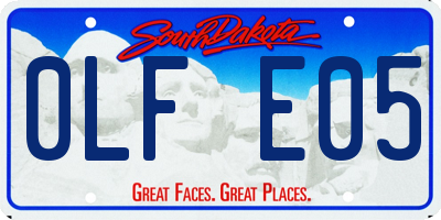 SD license plate 0LFE05