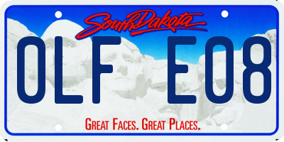 SD license plate 0LFE08