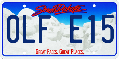 SD license plate 0LFE15