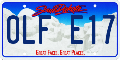 SD license plate 0LFE17
