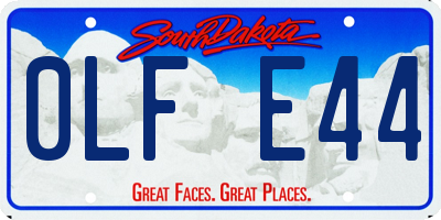 SD license plate 0LFE44