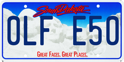SD license plate 0LFE50